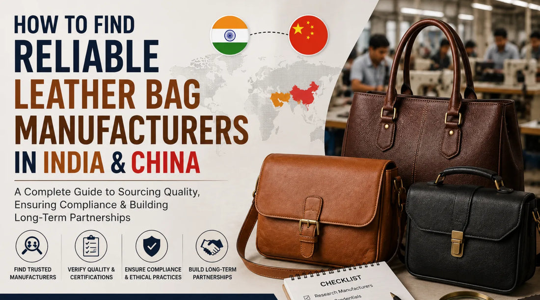How to Find Reliable Leather Bag Manufacturers in India & China